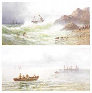 JOHNSON Sydney Yates,Pair; Morning Calm and Stormy Seas,1893,Lacy Scott & Knight 2023-03-18