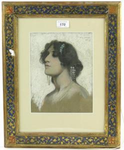 JOHNSON W.G,Portrait of a woman,1903,Burstow and Hewett GB 2014-02-26