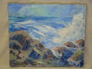 Johnston Alfred William 1885-1961,Sea Shore with Rocks,Philip Weiss US 2010-01-22