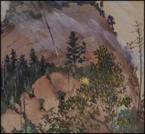 JOHNSTON Franz Hans 1888-1949,In the Canyon,1919,Heffel CA 2014-05-31