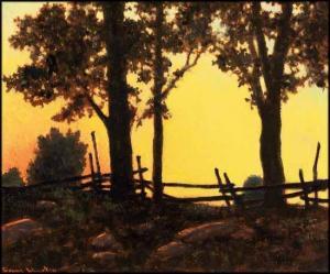 JOHNSTON Franz Hans 1888-1949,Sundown,1934,Heffel CA 2015-01-29