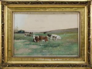 JOHNSTON Reuben Le Grand 1850-1914,A pasture with cattle,Eldred's US 2019-11-07