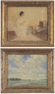 JOHNSTON Robert Edwin 1885-1933,New Jersey Meadows,Brunk Auctions US 2014-01-18