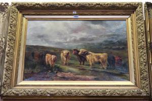 JOHNSTON W,Highland cattle on a hillside,Great Western GB 2020-08-21