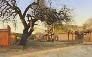 JOHNSTON Walt 1932,Cerrillos Street Scene,Altermann Gallery US 2015-12-12