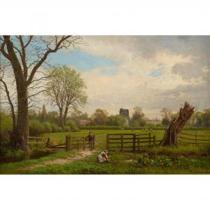 JOHNSTONE Henry James 1835-1907,In the Meadows, Near Cookham,1880,Leonard Joel AU 2024-03-19