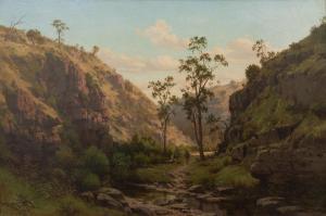 JOHNSTONE Henry James,Valley of the Sturt, Craigeburn South Australia,1878,Leonard Joel 2023-10-24