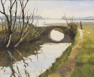 JOICEY Richard 1925-1994,Walking by the River Wylye,Sworders GB 2022-02-13