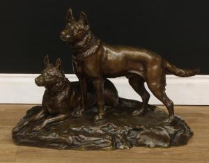 JOIRE Jean 1862-1950,Two alsatians,Bamfords Auctioneers and Valuers GB 2022-05-05
