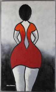 JOJO FECKWA JOSUE 1973,WOMAN IN A RED DRESS,Potomack US 2014-08-21