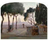 JOLLEY Martin Gwilt 1859-1914,Figures on a terrace overlooking Rome atsunset,Bonhams GB 2011-01-18