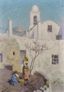 JOLLEY Martin Gwilt,Two Girls Tending to a Garden, of a Middle Eastern,John Nicholson 2019-07-31