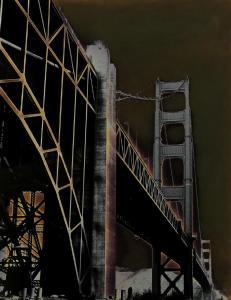 JOLLY William 1927-2014,Golden Gate Bridge, S.F. CA from Ft. Point,Clars Auction Gallery 2018-01-21