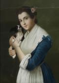 JOLY Jules 1820,A young girl with a dog,Bruun Rasmussen DK 2017-05-08