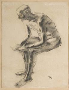 joly raymond 1900-1900,Vieil homme nu lisant,1987,Christie's GB 2006-10-17