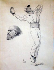 JONAS Lucien Hector,Les joueurs de pelote Basque,1947,Millon - Cornette de Saint Cyr 2009-06-22