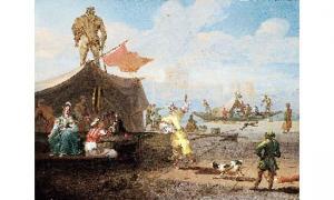 JONCKHEER de Jacobus 1600-1600,scène de danse sur un port,1673,Mercier & Cie FR 2001-10-21