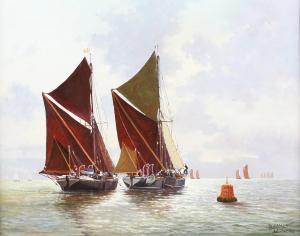 JONES Brian J 1965,Sailing Vessels on a Calm Sea,Tooveys Auction GB 2023-09-06