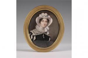 JONES Charlotte 1700-1800,Portrait of a Lady wearing a Lace Cap,1824,Tooveys Auction GB 2015-12-02
