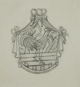 JONES David 1895-1974,Study for the Golden Cockerel Press Colophon,1925,Rosebery's GB 2024-02-06