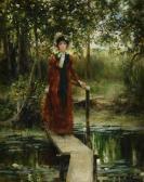 JONES Francis Coates 1857-1932,Crossing the Lotus Lily Pond,Simpson Galleries US 2020-09-20