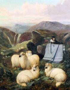 JONES H.E 1800-1800,Sheep dog and flock in the highlands,Gorringes GB 2012-06-28