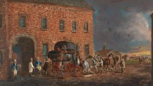 JONES H.F,Carriage by the King's Head Tavern,1860,Aspire Auction US 2021-09-02