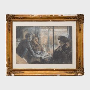 JONES Harry C 1800-1900,In the Café,Stair Galleries US 2019-02-15