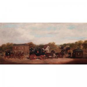 JONES Herbert 1855-1885,a four-in-hand-race at the five bells tavern, new ,Sotheby's GB 2004-11-03