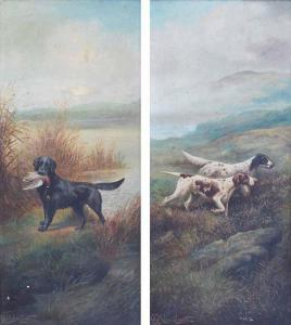 JONES Herbert H. St.John 1870-1939,Gun dogs in moorland landscapes,Peter Wilson GB 2017-05-11