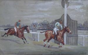 JONES Herbert H. St.John 1870-1939,Horse racing scene,Peter Wilson GB 2014-07-10