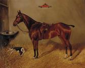 JONES Herbert 1855-1885,Hotspur, a saddled liver chestnut hunter with a do,Christie's GB 2001-06-14