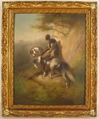 JONES Hugh Bolton 1848-1927,Arabian Horseback in Landscape,Litchfield US 2005-09-13
