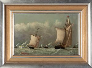 JONES Hugh Bolton 1848-1927,Ships At Sea,Cottone US 2023-05-17