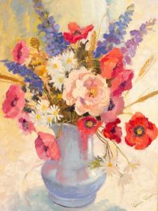 Jones Joan M,Vase of Poppies and Other Flowers,Simon Chorley Art & Antiques GB 2022-07-19
