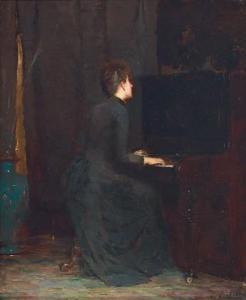 JONES John Llewellyn 1870-1927,THE MUSIC ROOM,1898,Deutscher and Hackett AU 2021-11-10