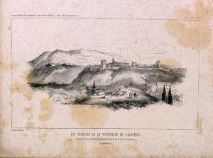 JONES Owen 1809-1874,Mapa "Vue Générale de la fortresse de l'ALHAMBRA",Goya Subastas ES 2010-03-25