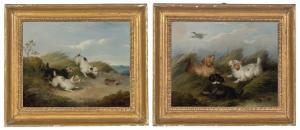 JONES Paul 1855-1888,Terriers chasing a rabbit,1858,Christie's GB 2023-02-09