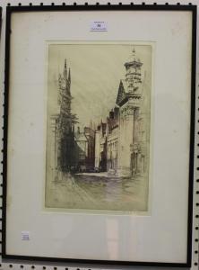 JONES Sydney Robert 1881-1966,Trumpington Street with Pembroke College,Tooveys Auction GB 2019-02-20