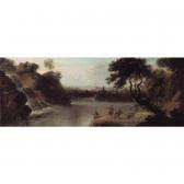 JONES William 1738-1747,river landscape with seated figures and a waterfall,Sotheby's GB 2002-05-16
