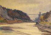 JONES Winifred J,The Avon Gorge with the Clifton Suspension Bridge,Clevedon Salerooms 2019-04-04