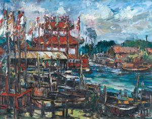 JONG NONG WONG 1944-2010,By The River,,1999,Henry Butcher MY 2022-07-17