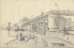 JONGKING JOHAN BARTHOLD 1819-1891,L'estacade à Paris,1922,Christie's GB 2019-03-27