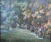 JONGYUTH,Elephants and riders along a river,Bonhams GB 2010-08-15