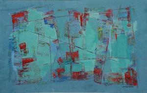 JONQUIERES Mima 1905,Abstract in red,Mallams GB 2012-05-23
