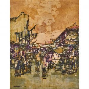 JOO Seah Kim 1939,Street Scene #1,Clars Auction Gallery US 2023-04-14