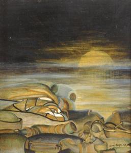 JOPE Anne 1945,Abstracted landscape,1969,Dreweatt-Neate GB 2011-10-18