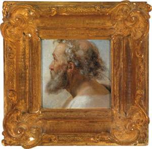 JORDAENS Jacob 1593-1678,Studio di uomo con barba in profilo,Palais Dorotheum AT 2008-10-15