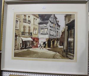 JORDAN Keith A 1900-1900,French Street Scene,Tooveys Auction GB 2014-11-05