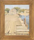 JORDAN LENA 1906-1950,Pier scene, Provincetown, Massachusetts,Eldred's US 2015-07-31